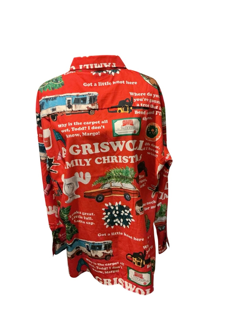 Red Griswold Family Christmas Button-Down Shirt